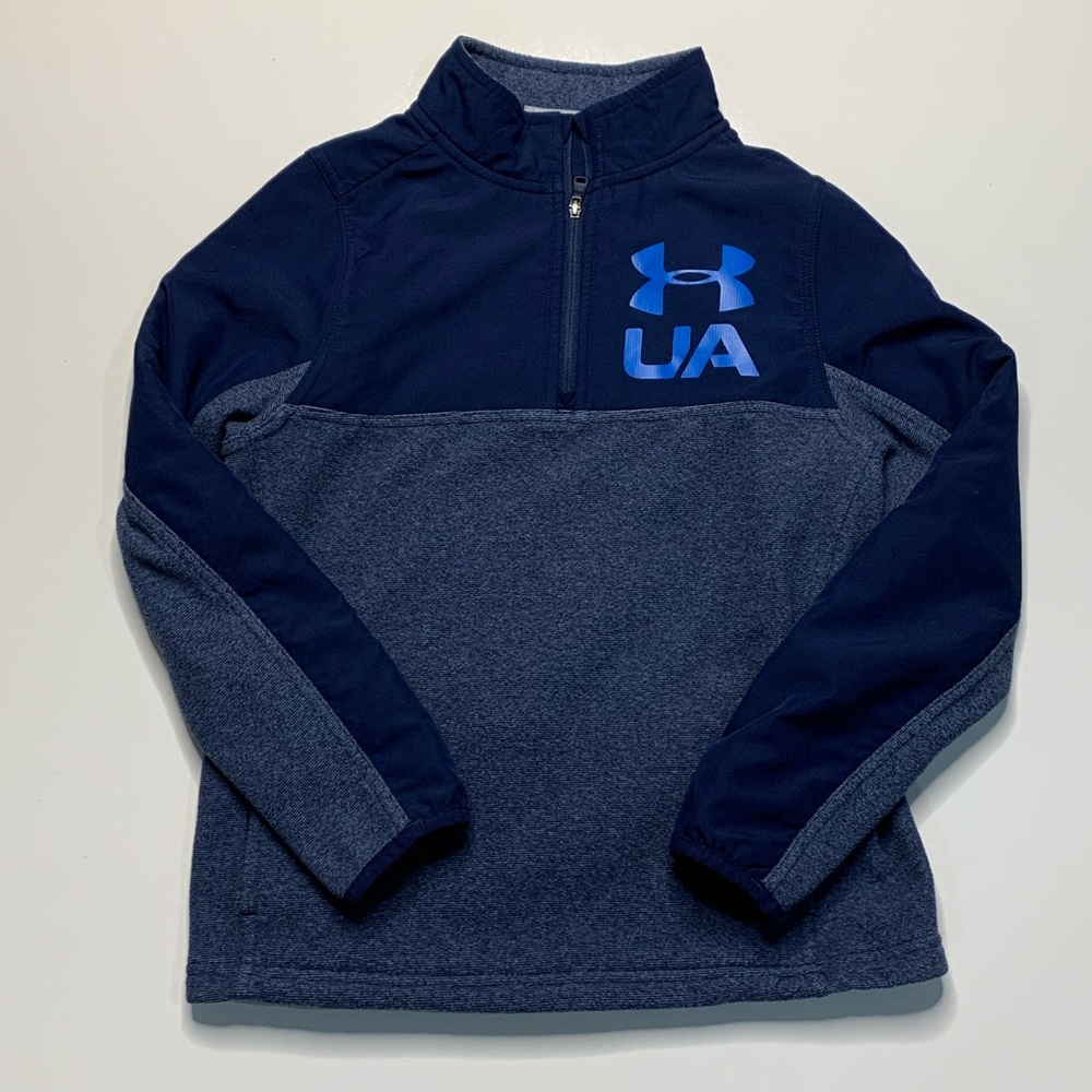 Boys Under Armour blue quarter zip
